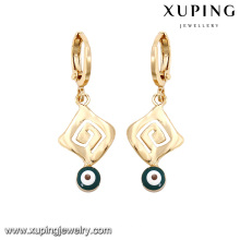 93764 xuping mode mauvais oeil de haute qualité en gros drop boucle d&#39;oreille avec 18k plaqué or